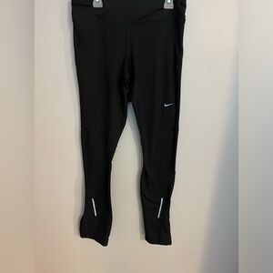 Nike‎ Black Dri- fit Tech Running Pants with Zipper Ankles Size S